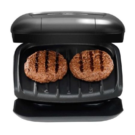 George Foreman GR0040B 2-Serving Classic Plate Grill, Black