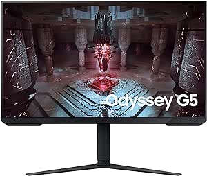 Samsung ODYSSEY G5 G51C 32'' 165Hz -1ms, Dalle VA, Résolution QHD 2,560 x 1,440, 3000 : 1, HDR10, AMD FreeSync Premium Pro, Display Port, USB & Pied Ajustable, HDMI