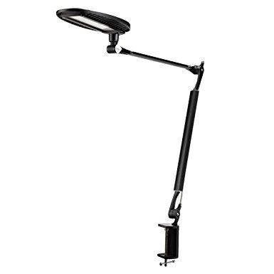 OxyLED T4S Architect Swing Arm Desk Lamp, Eye Care Dimmable LED Table Lamp with Clamp Touch Control