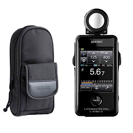 Sekonic LiteMaster Pro L-478D-U Light Meter With Exclusive 3-Year Warranty   Sekonic Deluxe Case for L-478-series meters