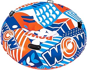 WOW Sports POW Snow Tube, Snow Sled for Kids, Inflatable Snow Tubes for Sledding Heavy Duty, Kids Sled Snow Toys