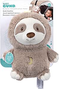 GUND Baby Lil’ Luvs On The Go Sloth Soother for Babies and Newborns, Plush Sloth Stuffed Animal Sound Toy, Brown/Cream, 6”