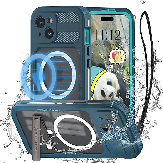 FXXXLTF for iPhone 15 Case, Full-Body Protective iPhone 15 Waterproof Case, Built-in 6H Screen Protector Shockproof Snowproof Clear Cover Compatible with Support MagSafe Magnetic Wireless Charging