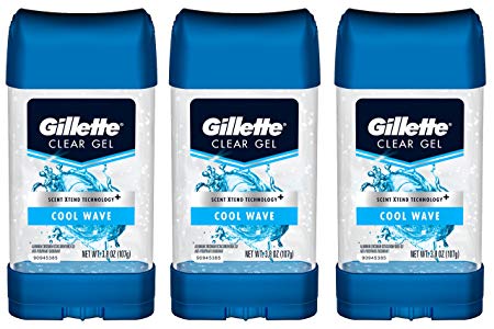 Gillette Endurance Antiperspirant/Deodorant, Cool Wave Clear Gel, 3.8 Ounce (Pack of 3)