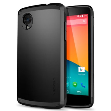 Nexus 5 Case Spigen Slim Armor AIR CUSHION Smooth Black Air Cushioned Protective Case with Dual Layer for Nexus 5 - Smooth Black SGP10569