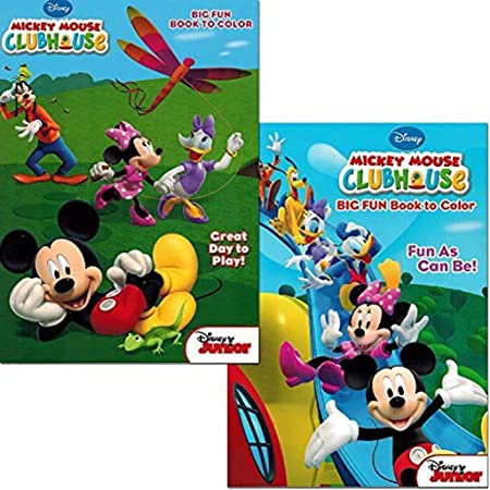 Mickey Mouse Clubhouse Coloring Book Set (2 Books - Mickey Mouse and Minnie Mouse)