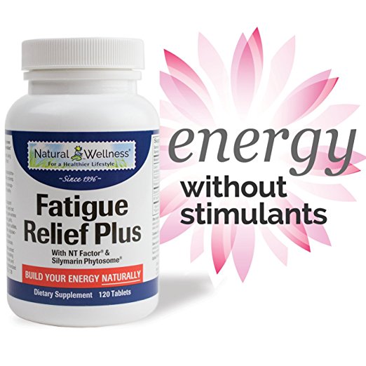 Natural Wellness Fatigue Relief Plus, 120 Tablets, Energy Without Stimulants, NT Factor - Fatige Fighter, Increases Energy At The Cellular Level