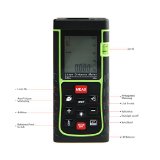 Tacklife 40m 131 Feet Portable Laser Distance Measurer with Distance and Angle Measurement  Area and Volume Calculation Range Finder with Mininft  Tape Measure 005 to 40m 40M