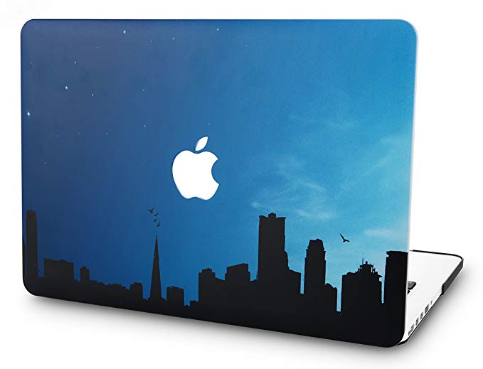 KEC Laptop Case for Old MacBook Pro 13" Retina (-2015) Plastic Case Hard Shell Cover A1502 / A1425 (Night City)