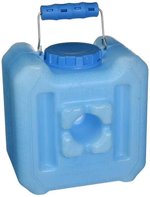 WaterBrick 1833-0005 Stackable Water Container, 1.6 gal of Liquids/Up to 13 lb of Dry Foods, Blue