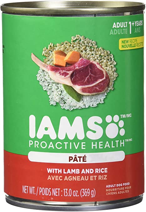 IAMS Proactive Health PATE` With Lamb & Rice 6-13 OZ CANS