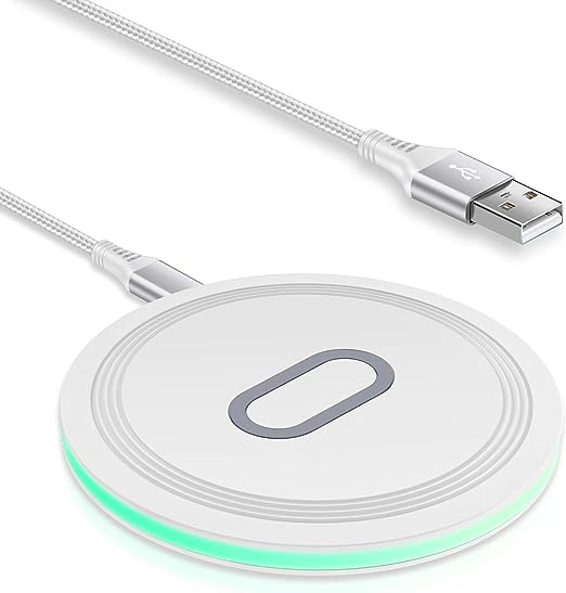 15W Wireless Charger Fast Charging Pad Compatible Samsung Galaxy S23 S22 S21 S20 Ultra 5G FE S10 S9 S8 S7 S6, Note 20 10 9 8, Z Fold4/3/2, Z Flip4/3, iPhone 14 13 12 11 Pro Max, Google Pixel 7 6 5 4