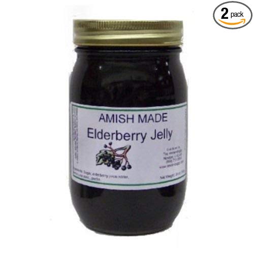 Amish Elderberry Jelly - 20 Oz Jar - Qty 2 Jars