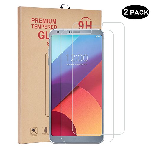LG G6 Screen Protector Glass, RBEIK Premium 9H Hardness [Tempered Glass] [Bubble Free] [Anti-Fingerprint] [Anti-Scratch] for LG G6 Smartphone