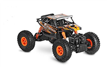 SZJJX RC Cars Rock Off-Road Vehicle Crawler Truck 2.4Ghz 4WD High Speed 1:18 Radio Remote Control Racing Cars Electric Fast Race Buggy Hobby Car-Orange