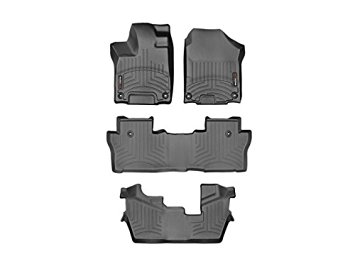 2016 Honda Pilot-Weathertech Floor Liners-Full Set (Includes 1st , 2nd and 3rd Row)-Does Not Fit the Pilot Elite Trim Level-Black