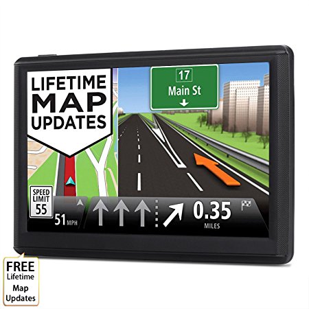 HighSound 7 inch 8GB Navigation System for Cars, Car GPS Spoken Turn- to-turn Traffic Alert Vehicle GPS Navigator, Lifetime Map Updates