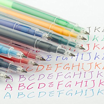 V-CLEAR Erasable Gel Ink Pens, 0.5mm, 12 Color Set, Friction Ballpoint Pen