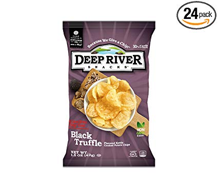 Deep River Snacks Black Truffle Kettle Cooked Potato Chips, 1.5-Ounce (Pack of 24)