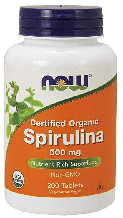 Now Foods Spirulina, 500 mg, 200 Tablets
