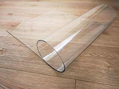 Kevmiya Rectangle Desk Pad, PVC Material, 35.44X16.93X0.06in(90X43cm), Clear