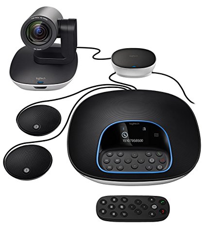 Logitech Group Video Conferencing Bundle with Expansion Mics, HD 1080p Camera, Speakerphone