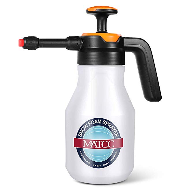 MATCC Pump Foaming Sprayer Hand Pressure Foam Sprayer Water Sprayer Easy Use Car Wheel Cleaner 50oz