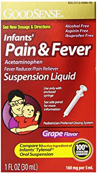 GoodSense Infant's Pain and Fever Acetaminophen Grape Flavor, 160 mg, 30ml
