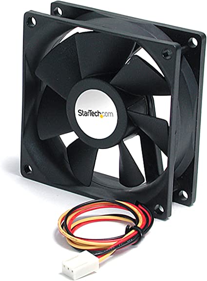 StarTech.com 92x25mm Ball Bearing Quiet Computer Case Fan w/ TX3 Connector - 3 pin case Fan - TX3 Fan - 90mm Fan (FAN9X25TX3L),Black