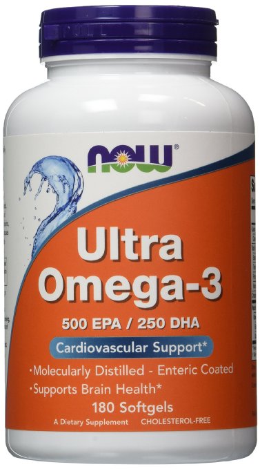 Now Foods Ultra Omega 3, Fish Oil Soft-gels, 180 X 2 (360)