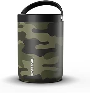 Hydrapeak 32oz Stainless Steel Vacuum Insulated Thermos Food Jar | Thermos for Hot Food and Cold Food, Wide Mouth Leak-Proof Soup Thermos for Adults, 10 Hours Hot and 16 Hours Cold (Camo)