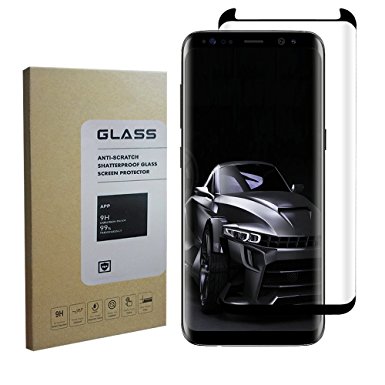 keiou Samsung S8Plus Black Screen Protector [Easy to Install][Case Friendly][Anti-Fingerprint] Tempered Glass Screen Protector for Samsung Galaxy S8Plus Black[1PACK]