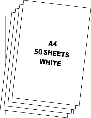 Generic 50 A4 Sheets/Papers White 210 Gsm Thick And White And Black Number Stickers