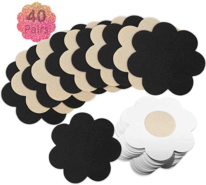 40 Pairs Nipple Breast Covers, Sexy Breast Pasties Adhesive Bra Disposable