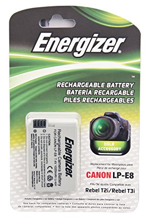 Energizer ENB-CE8 Digital Camera LP-E8 Li-ion Replacement Battery for Canon (Black)