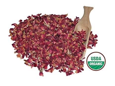 Alive Herbals Premium Food/Culinary Grade A Dried Red Rose Buds And Petals Organic (4 Oz)
