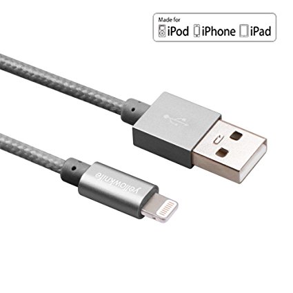 3.3ft (1m) Apple MFi Certified Tough Nylon Braided Lightning to USB Cable for iPhone 6/iPhone 6S / 6 Plus, iPad Air 2 and More and 1 pcs WonderfulDirect Mini Stylus Touch screen Pen (Gray*Braid)
