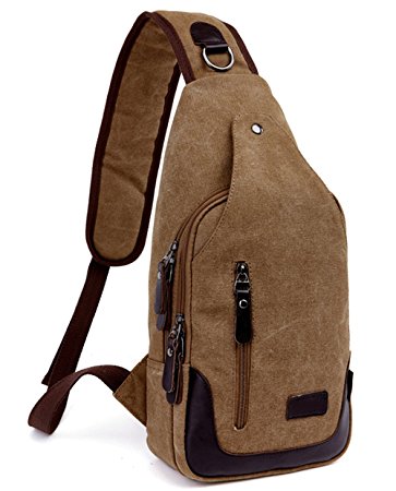 Canvas Chest Pack Crossbody bag Rucksack hold Iphone, Ipad and Samsung
