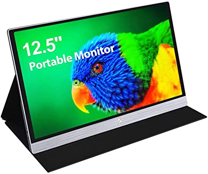 2021 [Upgraded] Portable Monitor - NexiGo 12.5 Inch Full HD 1080P IPS Computer Display, Stereo Speakers, USB Type-C HDMI Port for PC/PS4/Xbox/Switch, Included Smart Cover, Silver