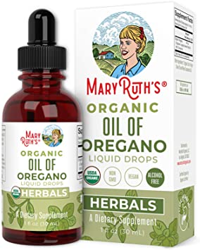 USDA Organic Oil of Oregano Liquid Drops by MaryRuth's | Vegan Herbal Blend with Organic Extra Virgin Olive Oil | Immune System & Gut Health | Non-GMO, Sugar Free, Alcohol Free Tincture | 1oz