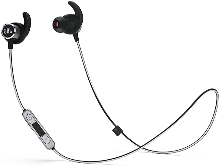 JBL Reflect Mini 2 Lightweight Wireless Sport In-Ear Headphones – Earphones & Headset include Comfort Neckband for Exercise – IXP5-Rated Sweatproof – in Black