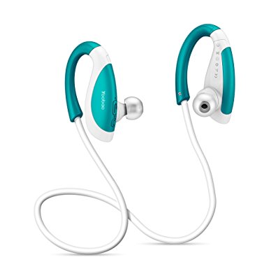 Bluetooth Headphones Wireless Sport Earbuds with Mic, Yoobao YBL110 Sound Noise Cancelling earphone, Fast Pairing Secure Fit for Sports Gym Running Exercising, 8 Hours Play Time-Green