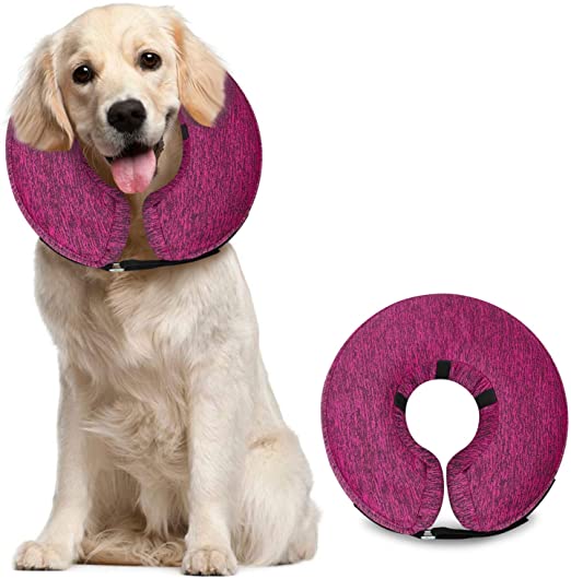 MIDOG Pet Inflatable Collar for After Surgery,Soft Protective Recovery Collar Cone for Dogs and Cats to Prevent Pets from Touching Stitches, Wounds and Rashes