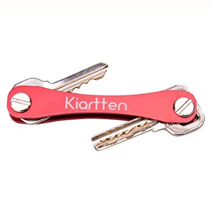Portable Key Holder/Organizer From Kiartten Eliminates Bulging Pockets Holds Up To 14 Keys Compact Easy To Carry Durable Construction Fits Most Keys Great Gift Idea Find The Right Key Instantly(Red)