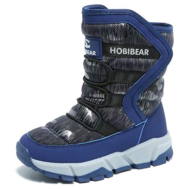 BODATU Boys Snow Boots Outdoor Waterproof Winter Kids Shoes