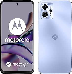 Motorolo moto (g13, 6.5 Inch 90 Hz HD  Display, 50 MP Quad Pixel Camera, Dolby Atmos Stereo Speakers, 5000 mAh Battery, TurboPower Charging, 4/128 GB, Dual SIM), Lavender Blue (Renewed)