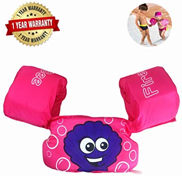 FireBee Swim Arm Bands Trainer Float Life Jacket Vest Learn Swimming Independence Fun Aid Water Pool Beach