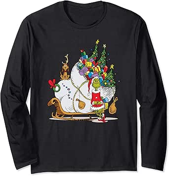 Dr. Seuss Grinch Sleigh Long Sleeve T-Shirt