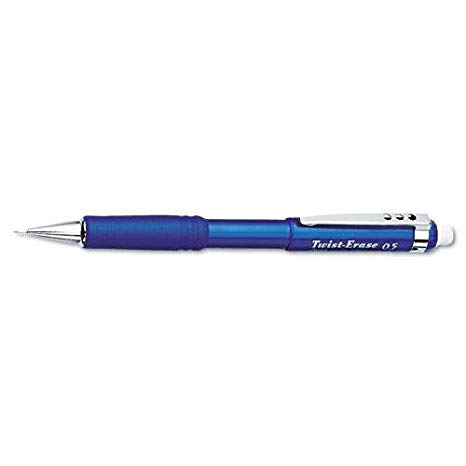 Pentel QE515C - Twist-Erase III Automatic Pencil, 0.50 mm, Blue Barrel Sold Individually