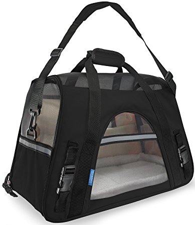 OxGord Airline Approved Pet Carriers w/ Fleece Bed For Dog & Cat